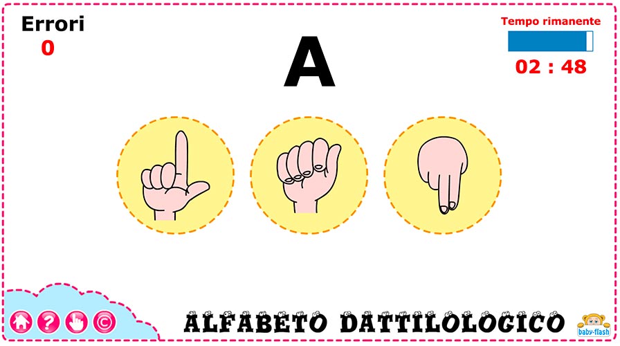 Alfabeto dattilologico a tempo Babyflash